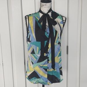 Nine West Sleeveless Bow/Tie Top
